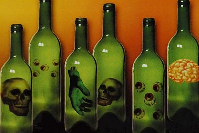 sale 6 Stickers for on Glass, transparant